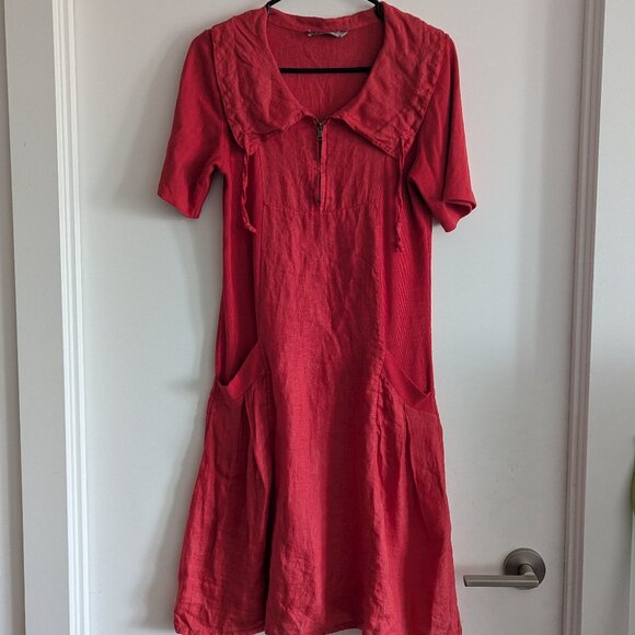 Pistache linen dress - Picture 1 of 6
